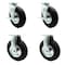 Service Caster Metro 461MBQ8AIR MBQ-8AIR Replacement Caster Set with Brakes, 4PK MET-SCC-100S280-PNB-TLB-2-R-2 - alternate 1